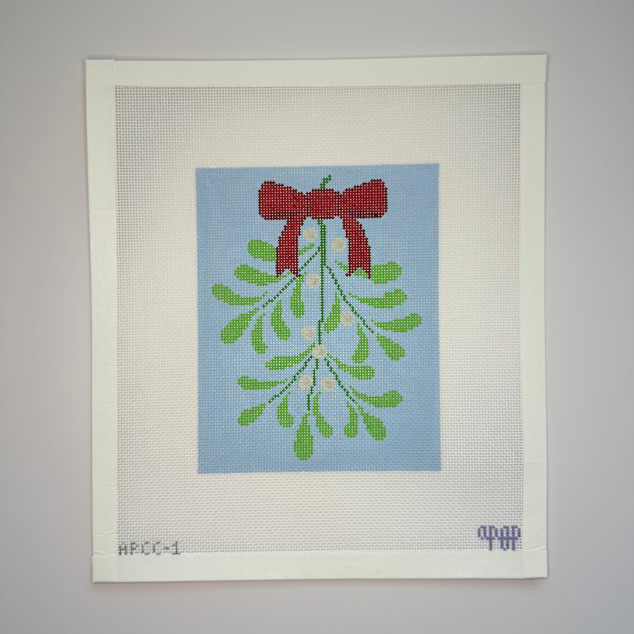 Mistletoe Canvas + Stitch Guide by Amy Poore.