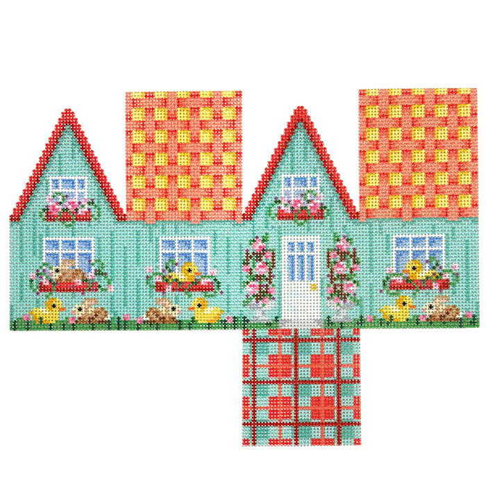 Easter Cottage - Chicks & Bunnies/Aqua NTG TS662