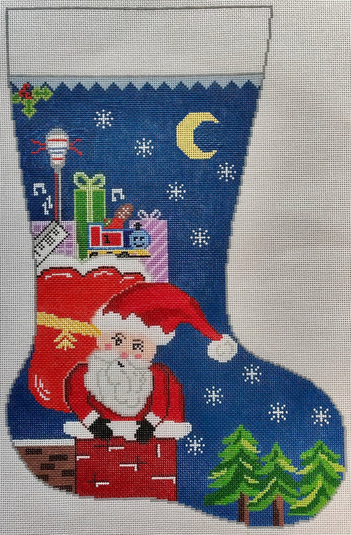CAN-1004  Christmas Stocking - Santa Train LAX  - SE