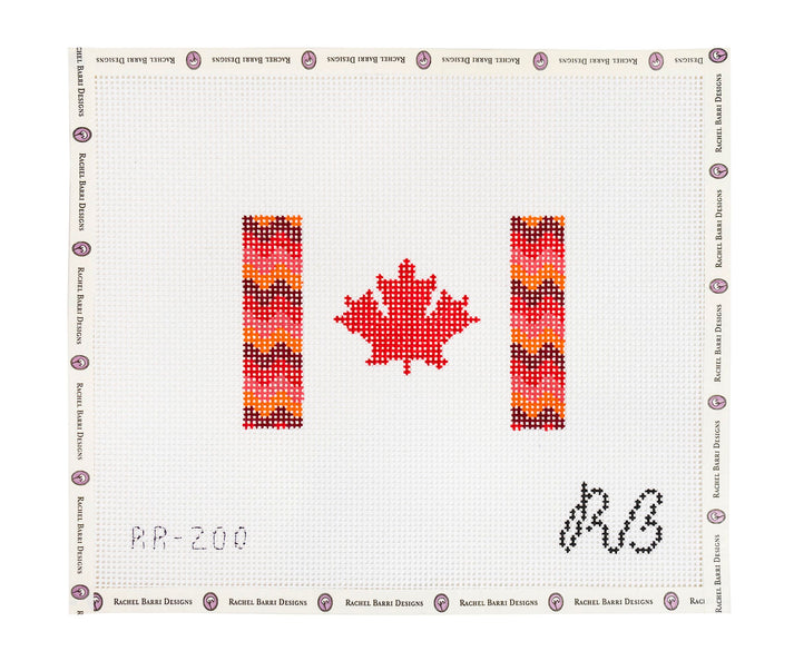 Canadian Bargello Flag - Passport Insert