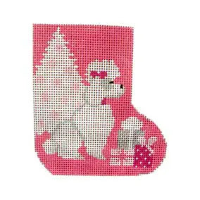 ST-SK 96 Pink Poodle Christmas (18 mesh)