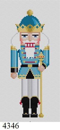 Nutcracker - Blue King with Scepter