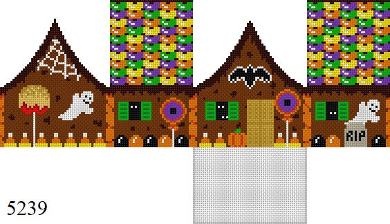 5239-18 Halloween, 3D Gingerbread House