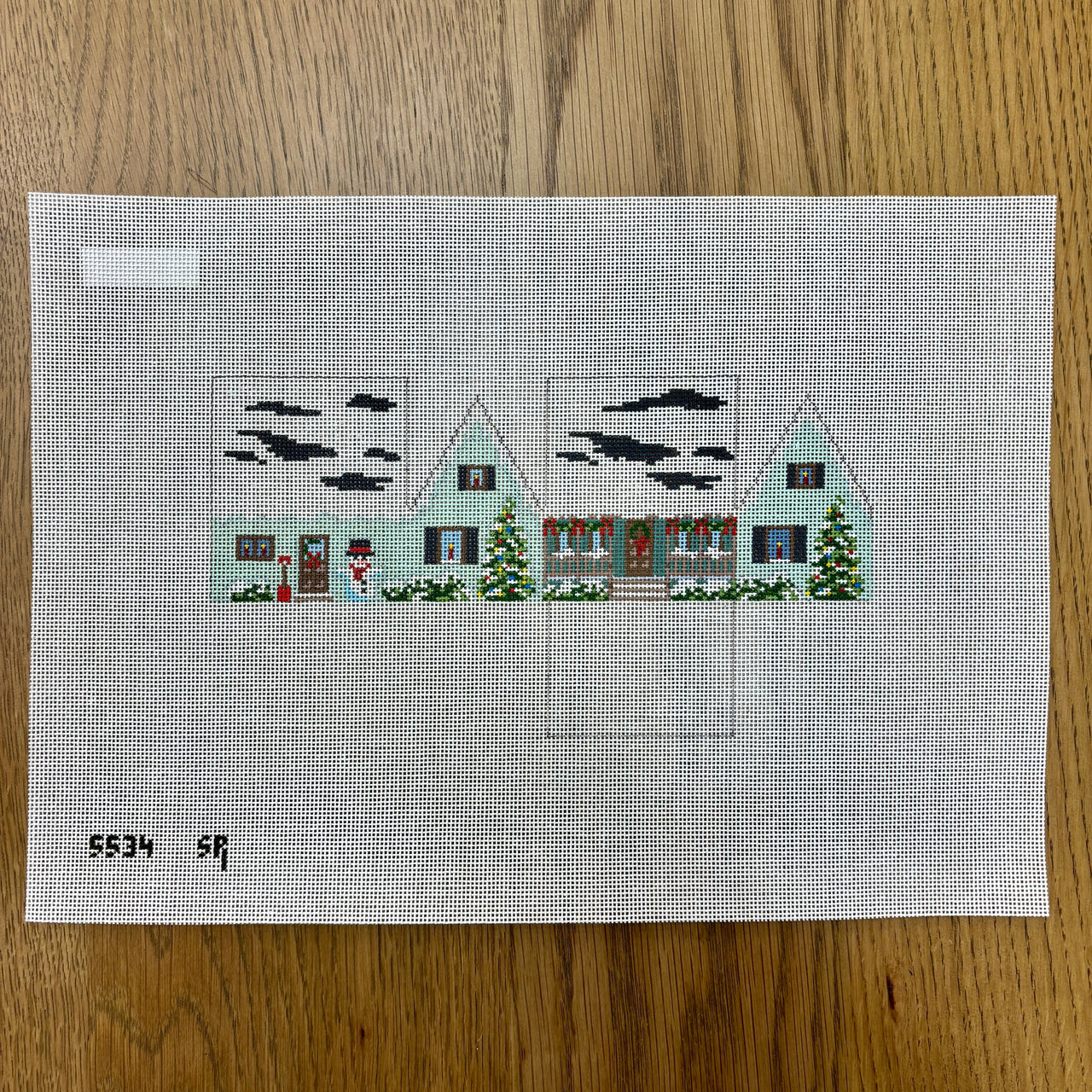 SR5534 Green Christmas House, Mini House - 18 mesh - TS