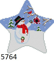 5764 Star - Snowman with Wreaths