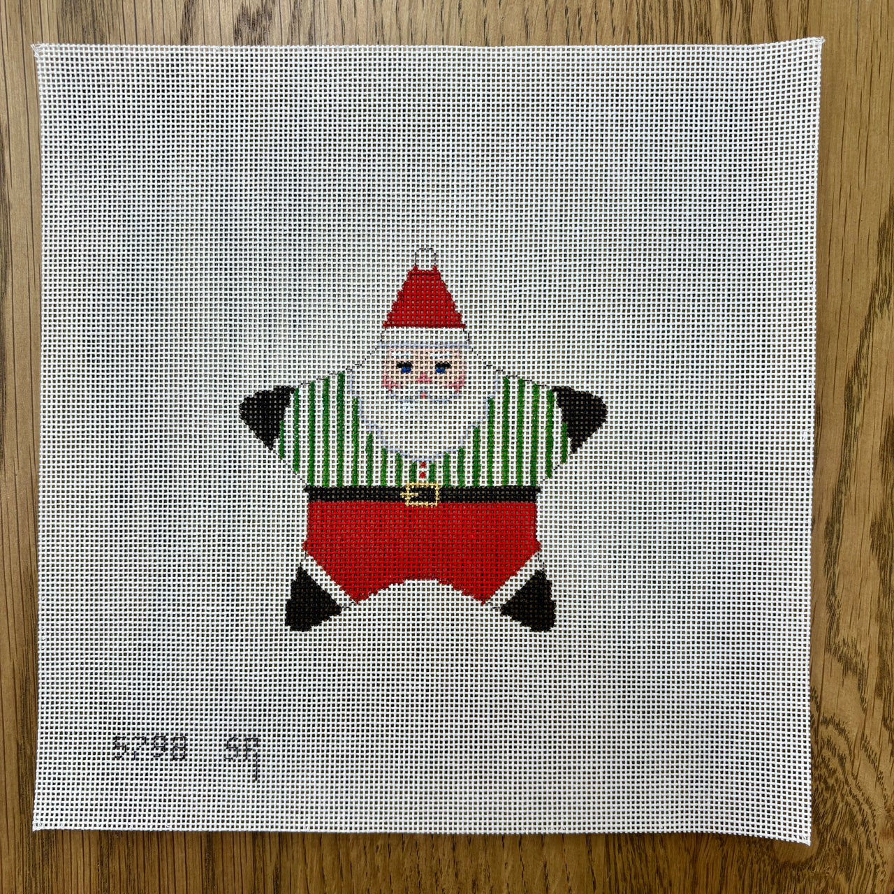 SR5798 Star, Santa, Green Stripe Shirt - TS