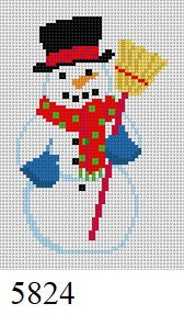 SR5824 Snowman with  Broom, Ornament - TS