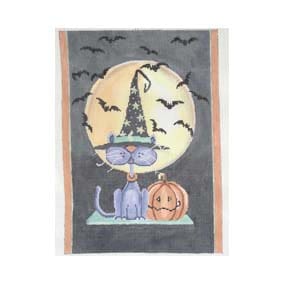 SS-PL 09 Cat, Pumpkin and Bats - TS