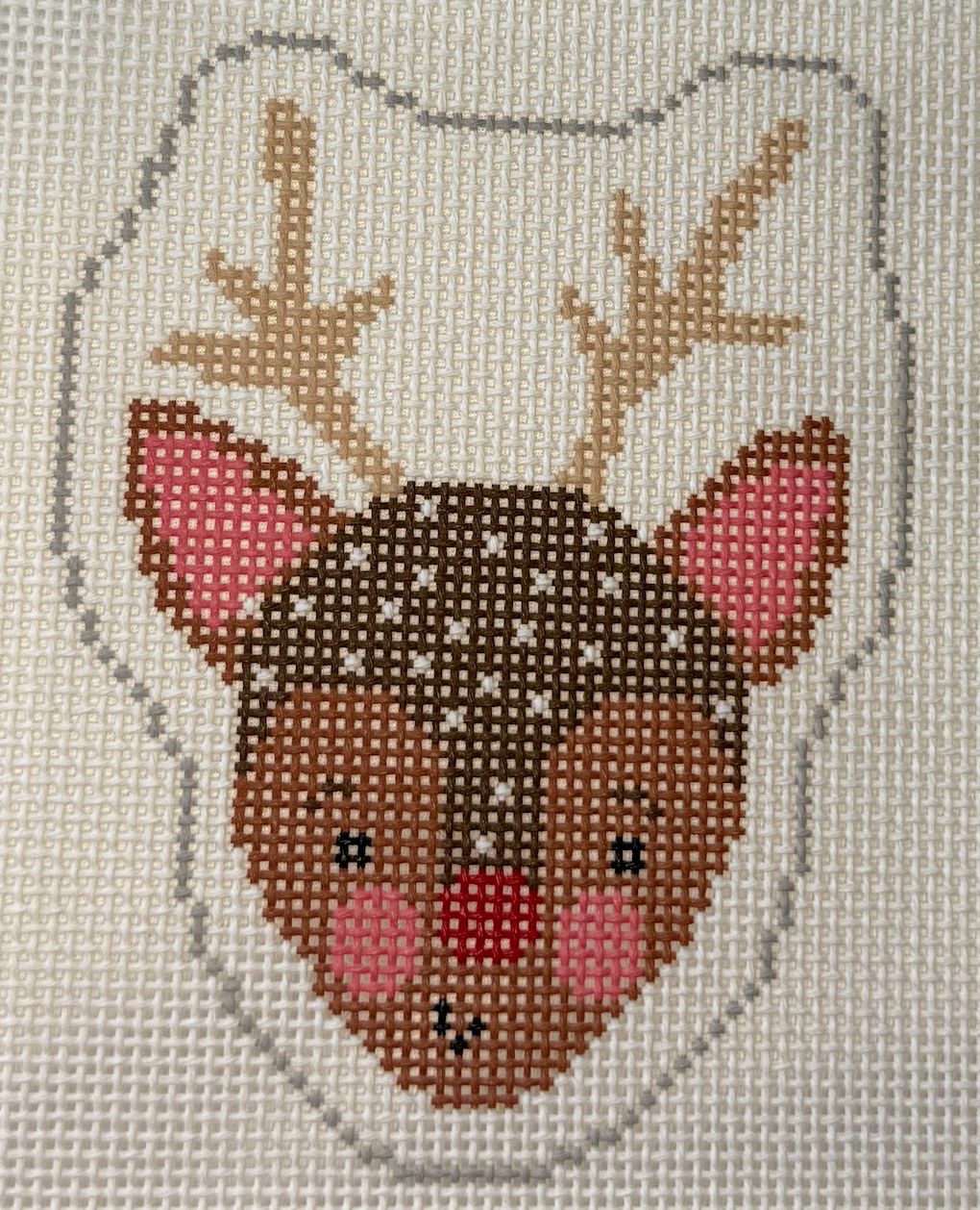 KCD-2888 Rudolph Face Canvas
