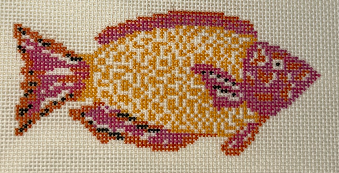 KCD2766 Purple and Orange Parrotfish Canvas