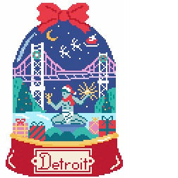 CAN-1114-PR  Snow Globe Detroit!  - SE