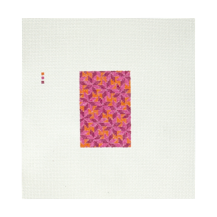 Pink/Orange Pinwheel Bag Tag