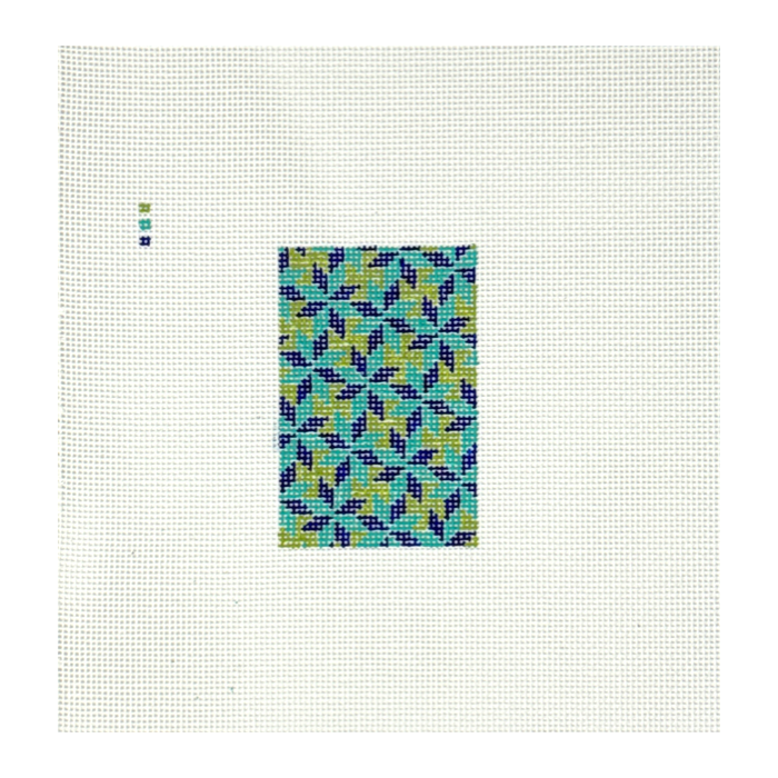 Blue/Green Pinwheel Bag Tag