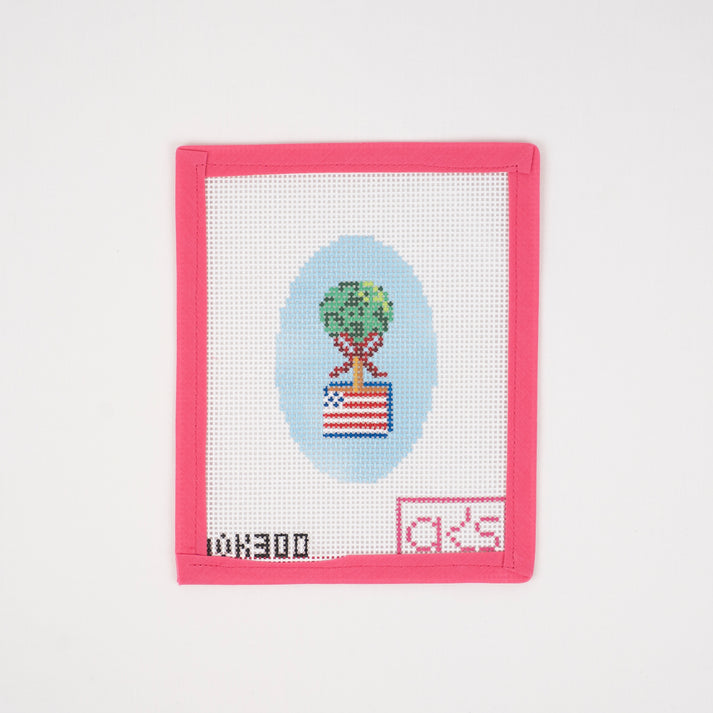 4th of July Topiary Ornament (Oval) AOK300