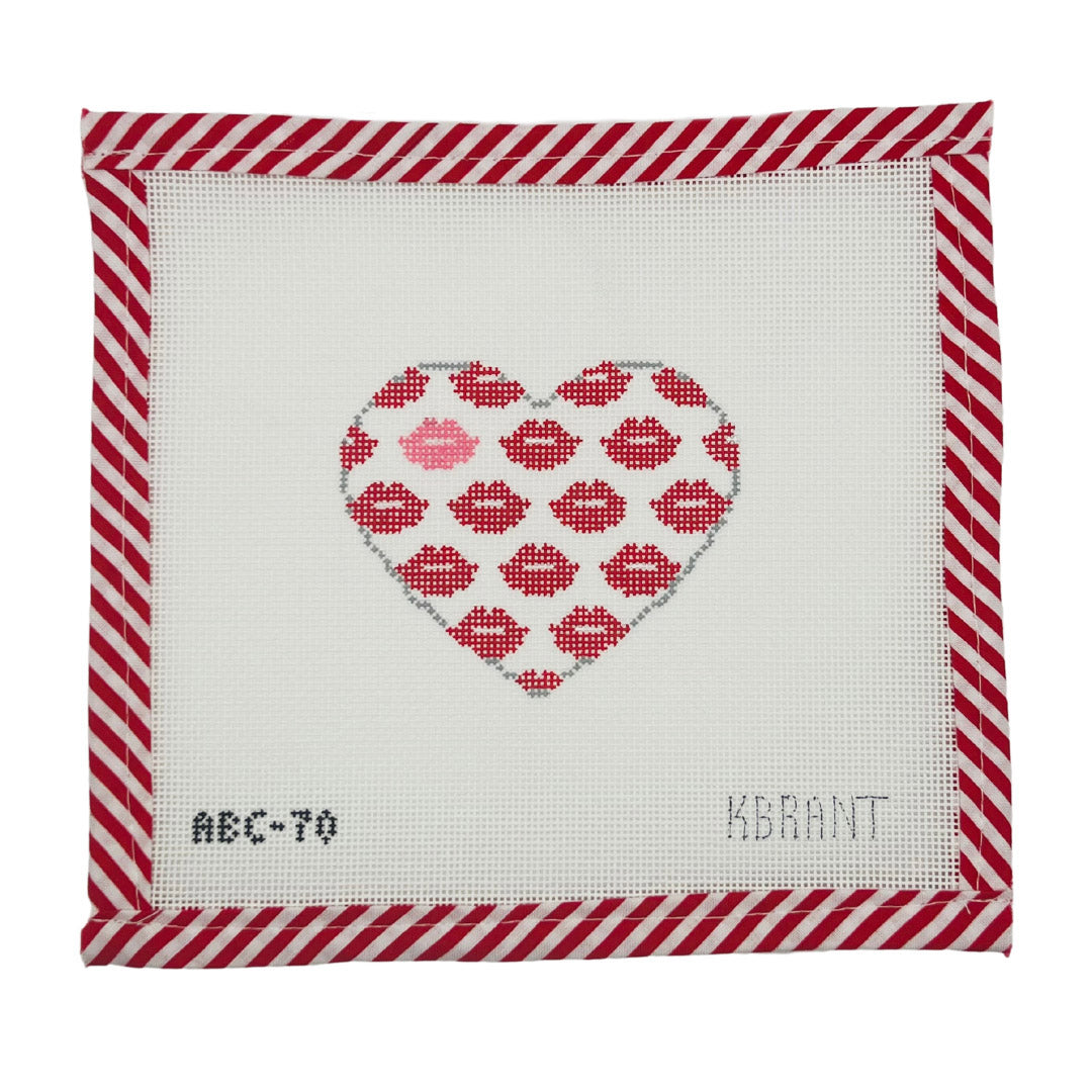 ABC-71 Lips & Kisses Heart - Red