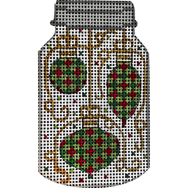 X601 Three Ornaments in Mason Jar