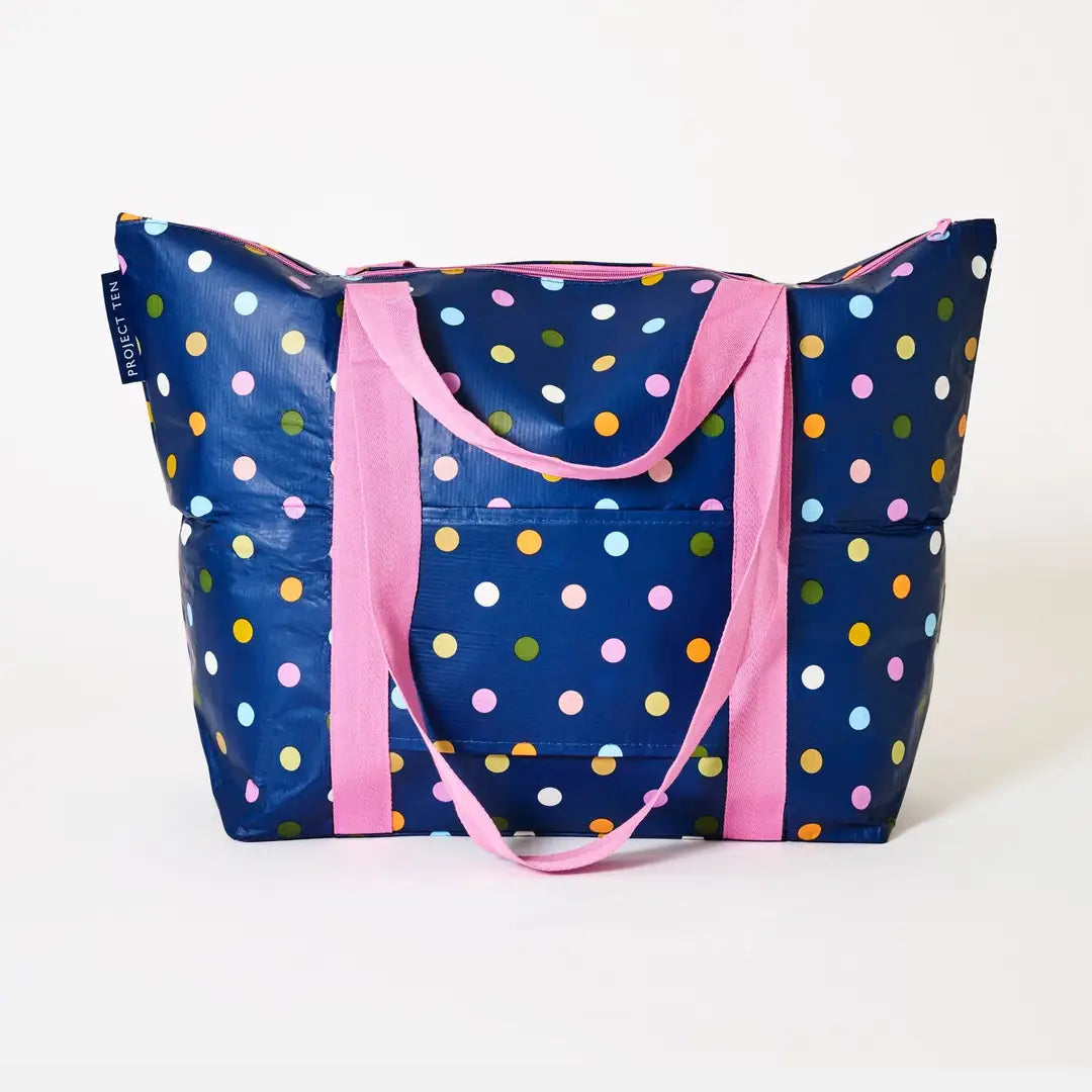 Recycled Medium Zip Top Tote Bag