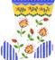 LR 380 BLUE/WHITE STRIPE MINI SOCK - TS