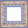 LR 350 MED BLUE FLOWER FRAME - TS