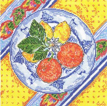 ©SWB 1030-13 LEMONS AND ORANGES PLATE-13M - TS