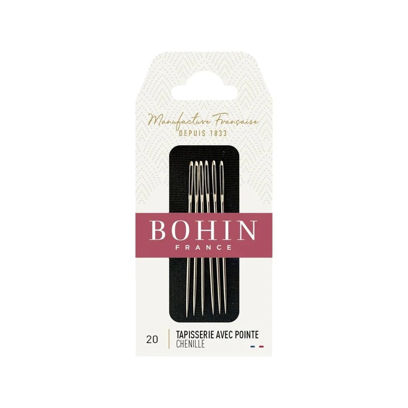 Bohin Chenille Needles - Size 20 set of 6