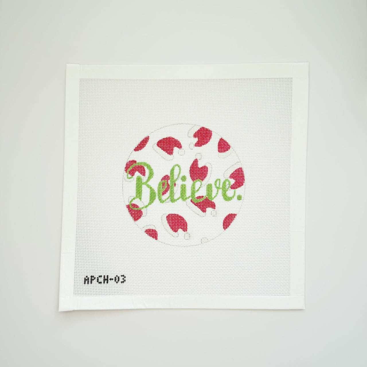 APCH03 - "Believe" Santa Hats Red & Green