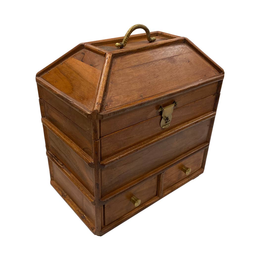 Portable British Campaign Chest - Antique Vintage Style