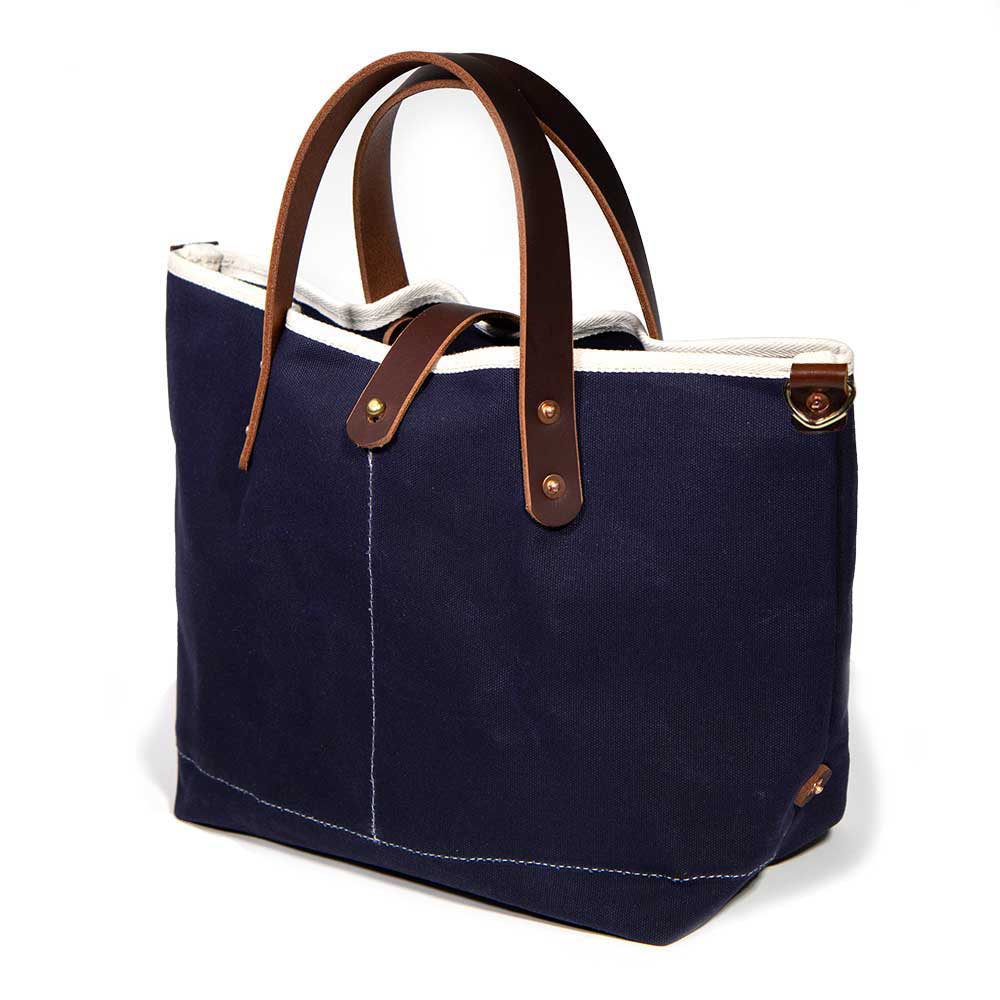 Waxed Canvas All Day Mini Tote - True Navy