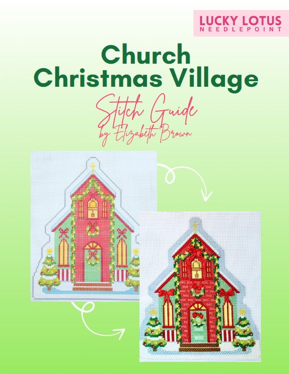 Church Christmas Village Stitch Guide - SE