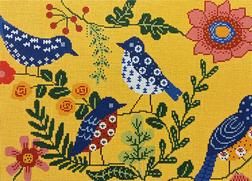 LR 3026Y BIRDS ON YELLOW - TS