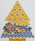 LR 3023D RED/BLUE FLORAL TREE - TS