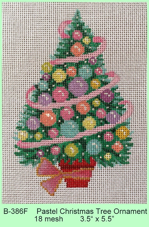 B-386F Pastel Christmas Tree Ornament - TS