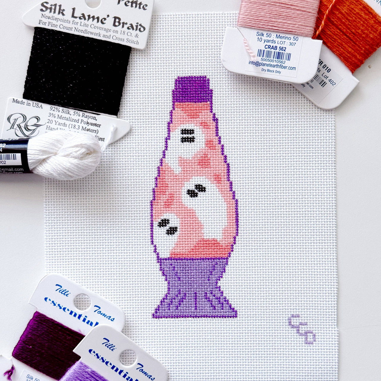 Ghost Lava Lamp Needlepoint Canvas