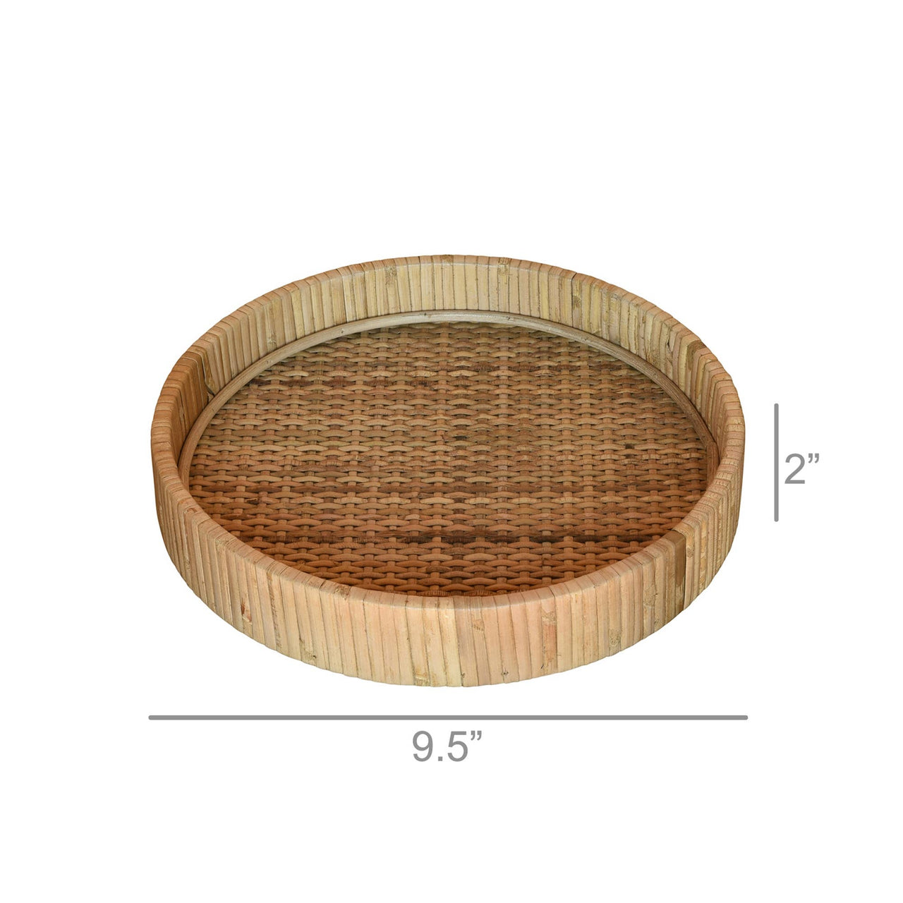 Small Round Rattan Tray