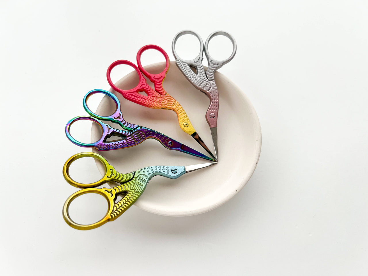 Embroidery stork scissors