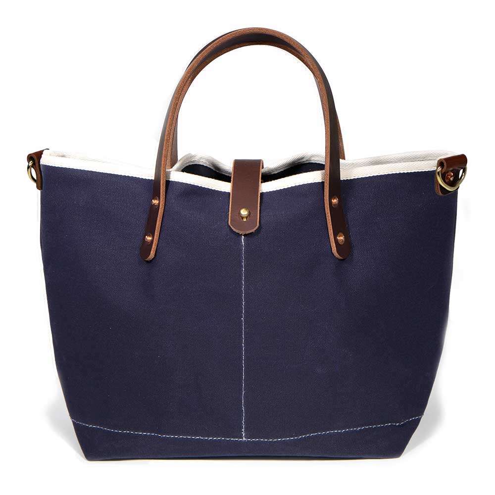 Waxed Canvas All Day Mini Tote - True Navy