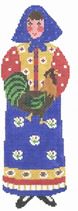 LR 346B-18 B/LADY/ROOSTER ORNAMENT - TS