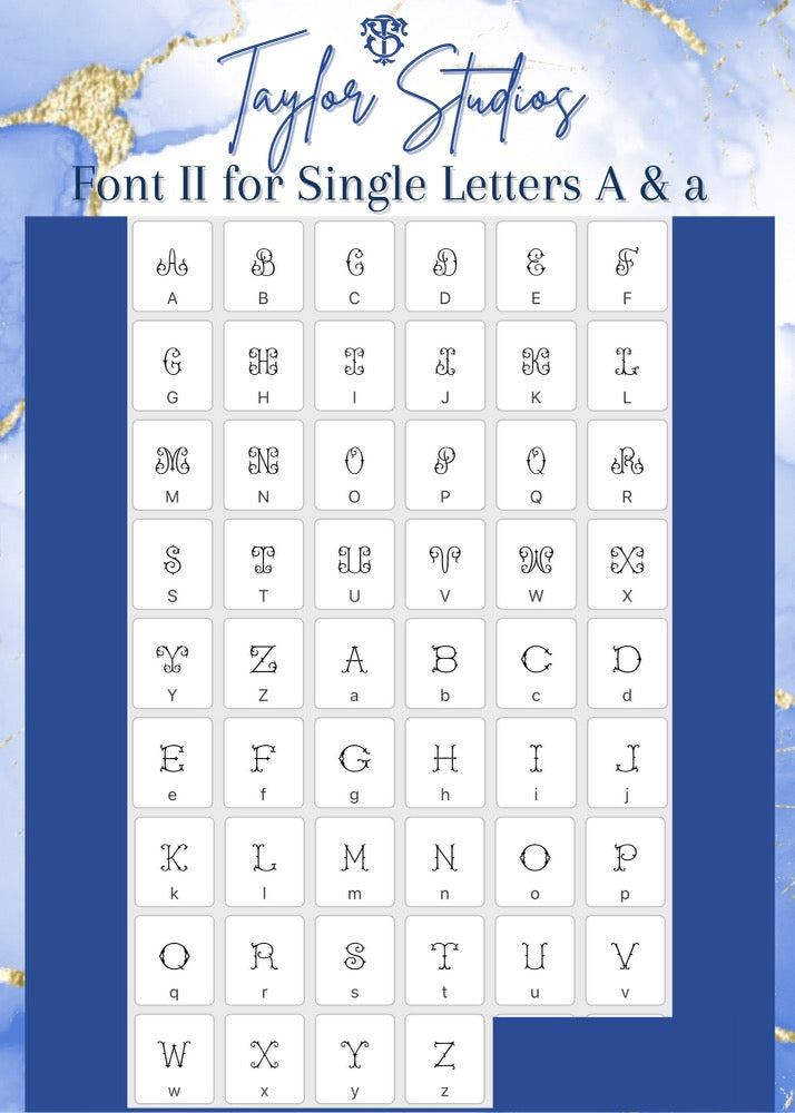 Single Letter Antique Custom Initial