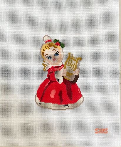 Ceramic Harp Angel