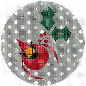 HC-O500 Charley's Cardinal w/ Holly Ornament