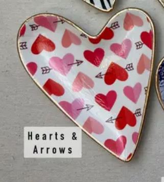 Decoupage Ceramic Heart Dish