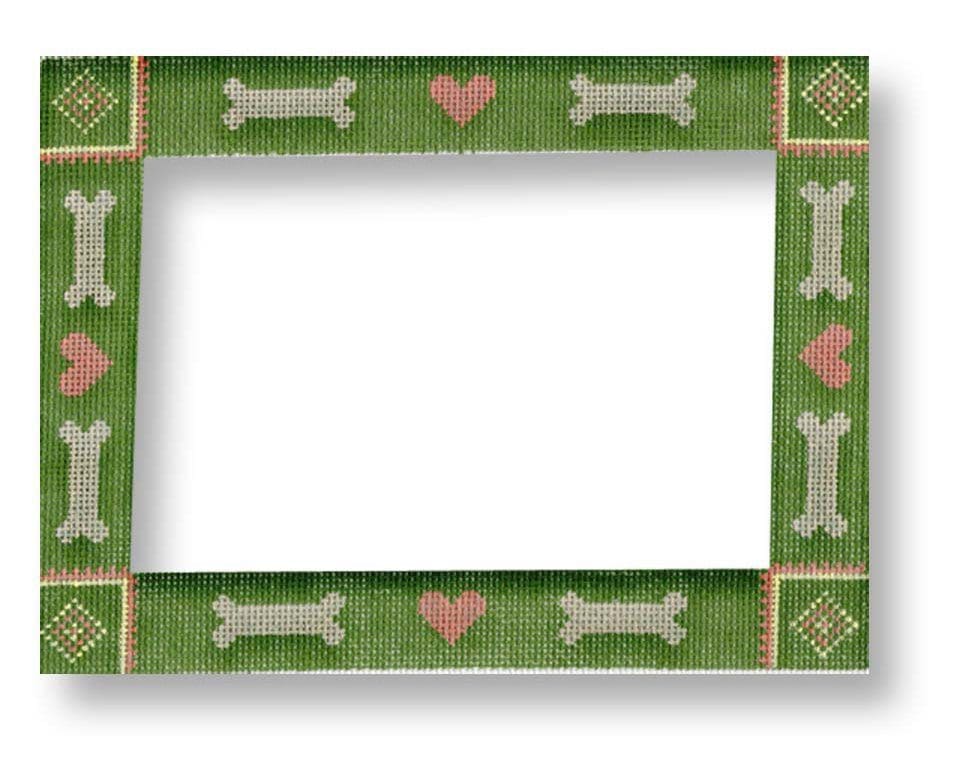 405 Dog Bones & Hearts-green - TS