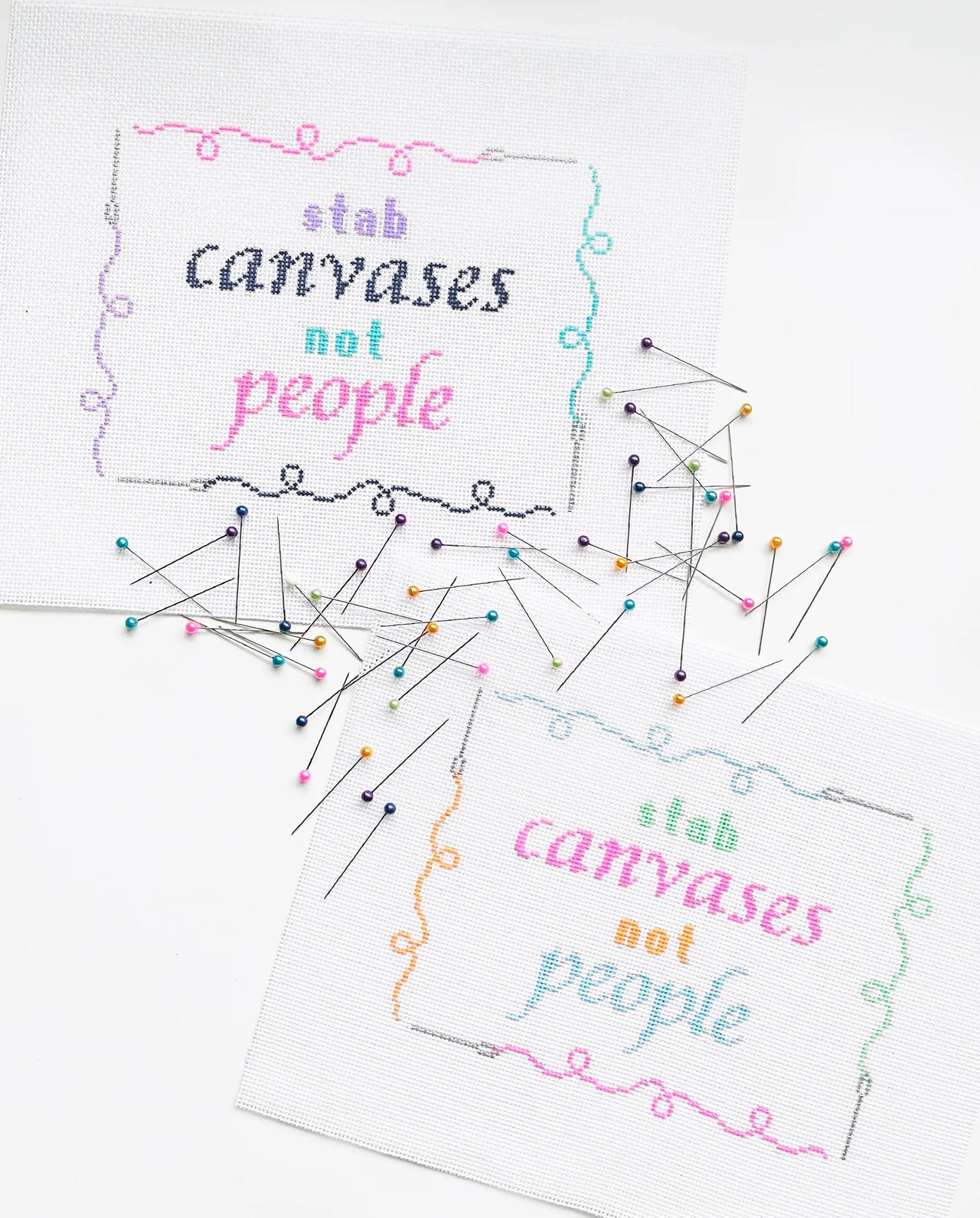 Stab Canvases - Brighter Pastels