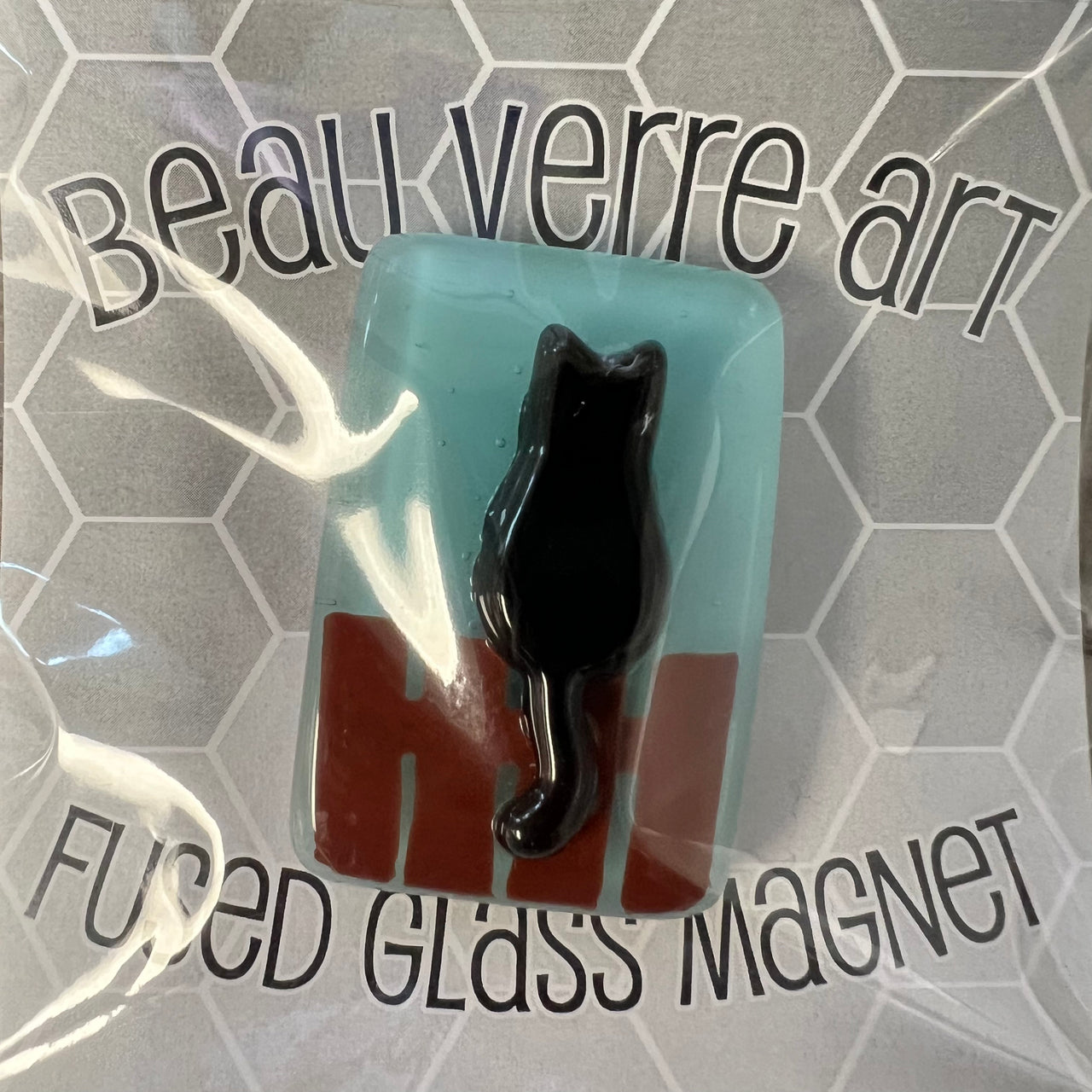 Cat Fused Glass Needleminder