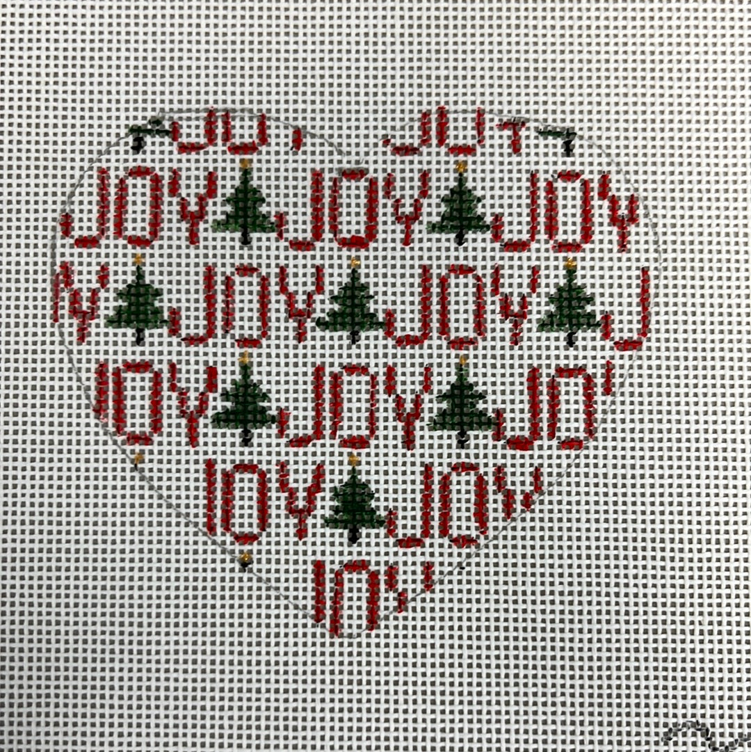 214 Joy Christmas Tree Heart