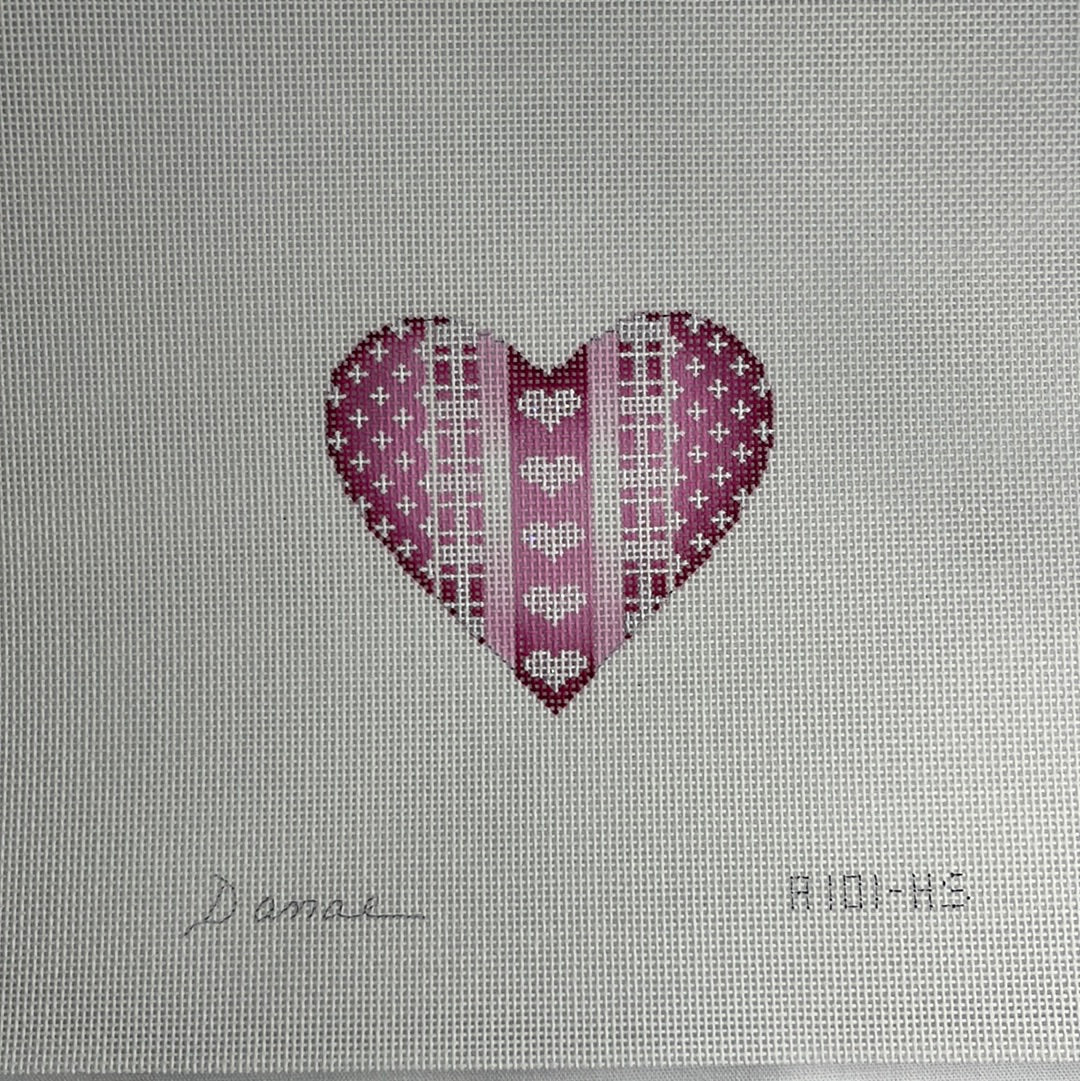 A101-HS Heart - Dark Pink Print