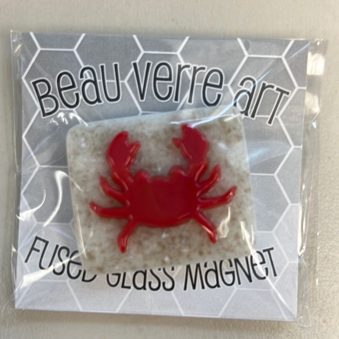 Crab Fused Glass Needleminder