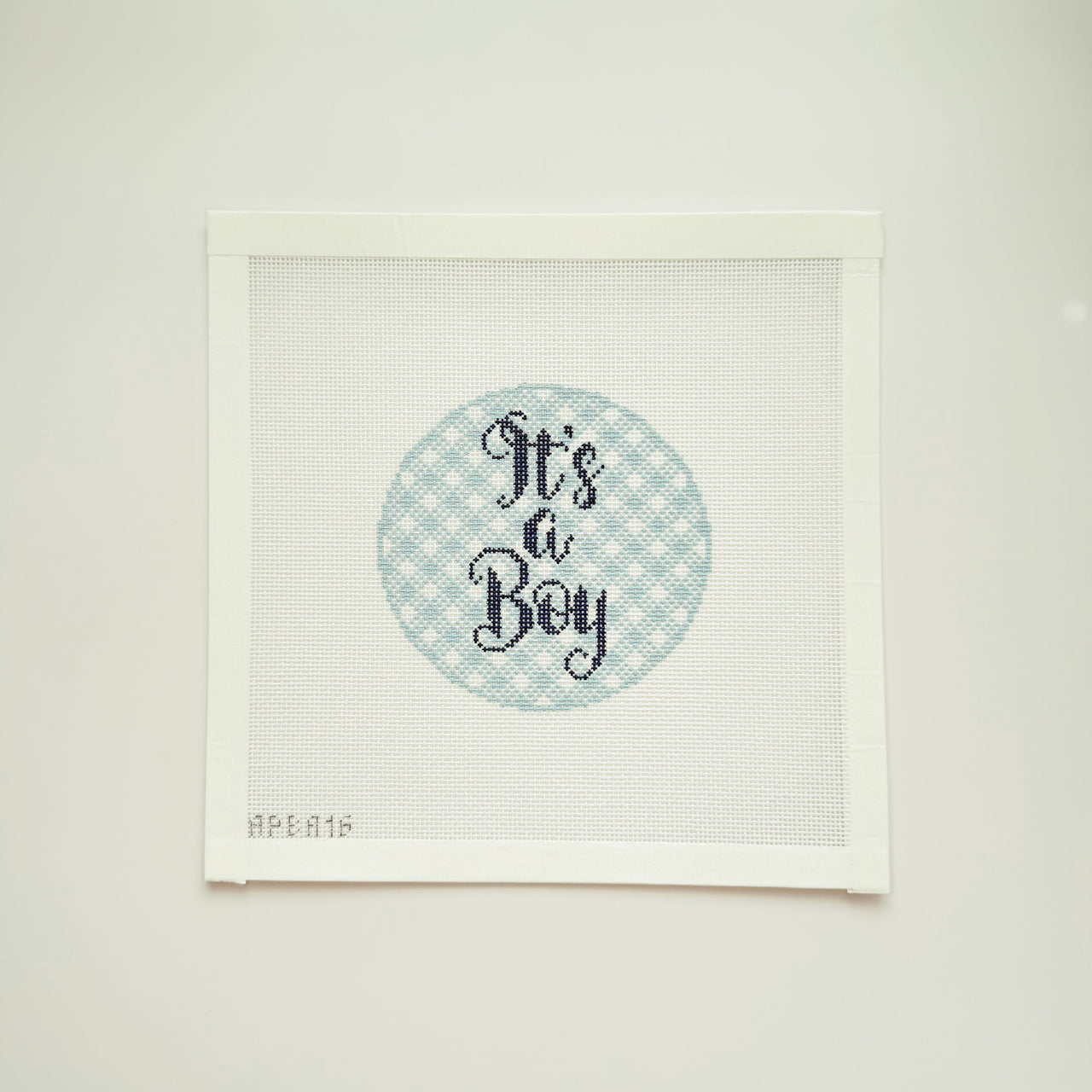 APBA16 - "Its a Boy" Gingham Round