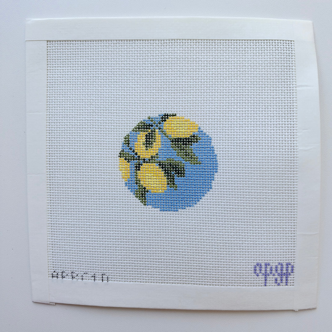 APBC10 - Lemons on Blue Bag Charm - 18M 2 x 2" - MKT