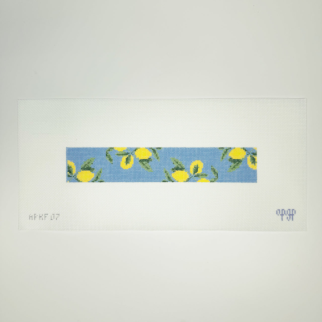 APKF07 - Lemons on Blue - Solid Blue Key Fob